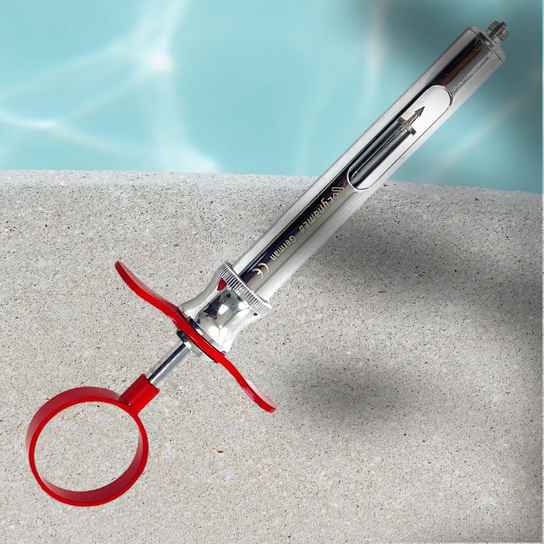 Assorted 6 Each Type CW Dental Aspirating Syinge 1.8mL Anesthetic Injection Syringe German Steel Assorted Metal or Plastic Handle (Metal Handle Red)