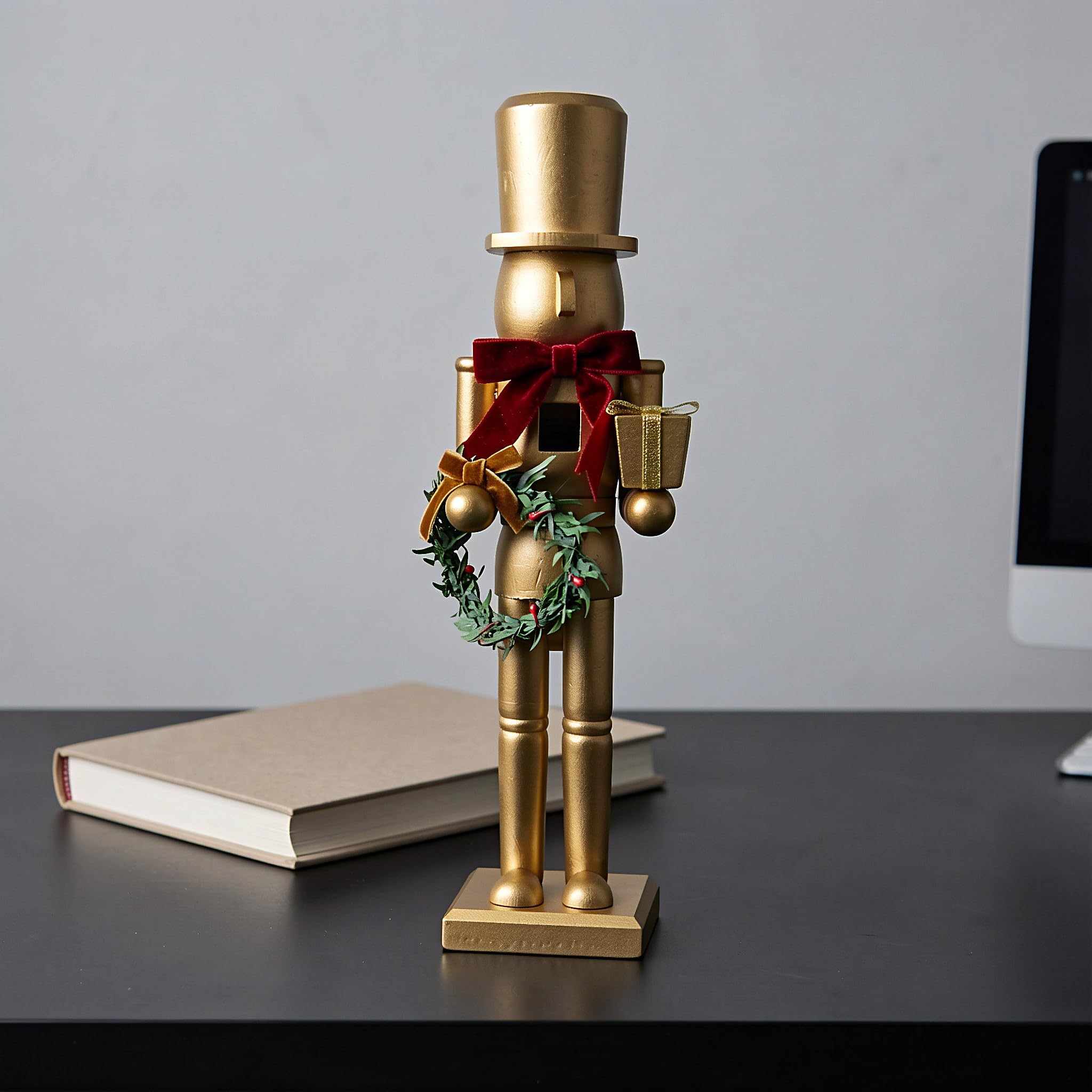 POPETPOP Figura navideña de Soldado Cascanueces de Madera para decoración