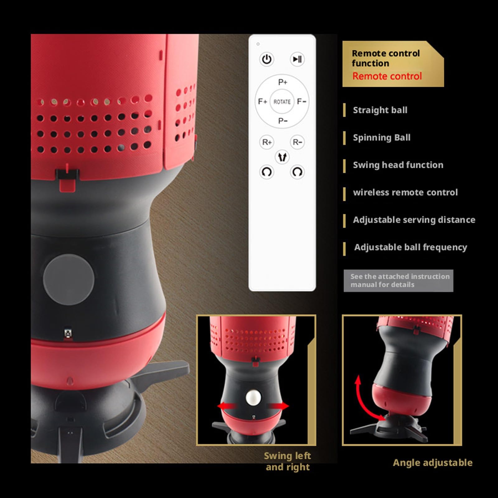 Generico Robot da Pong, Portatile con Telecomando Wireless