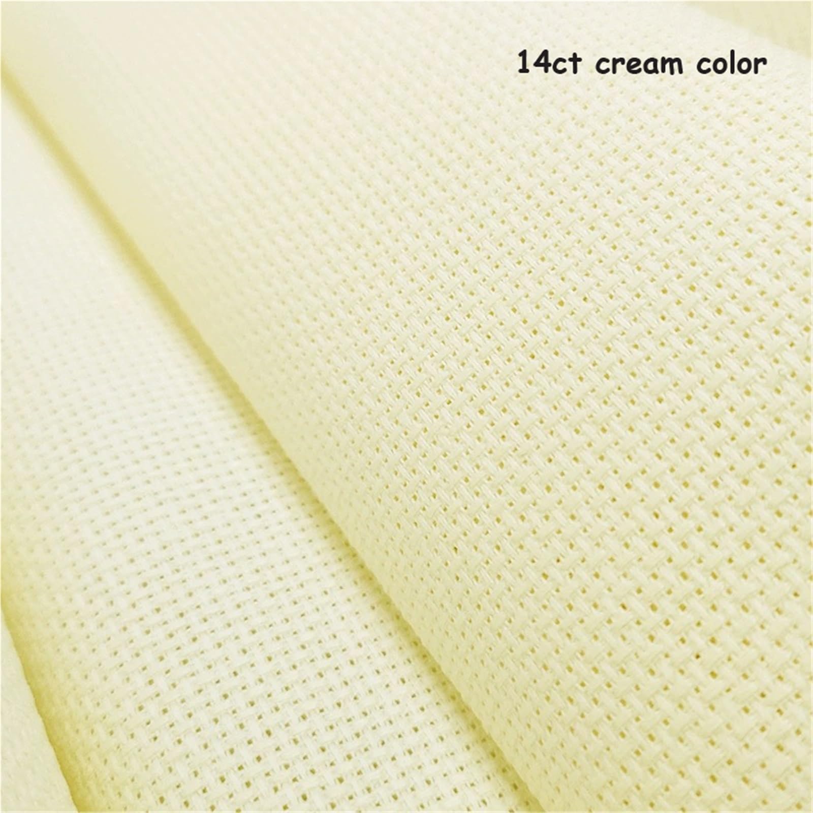 Tela Aida Tela de bordado color crema 14 ct, lienzo for punto cruz, tela Aida, 100 x 150 cm, 200, 300, 500(300x150cm)