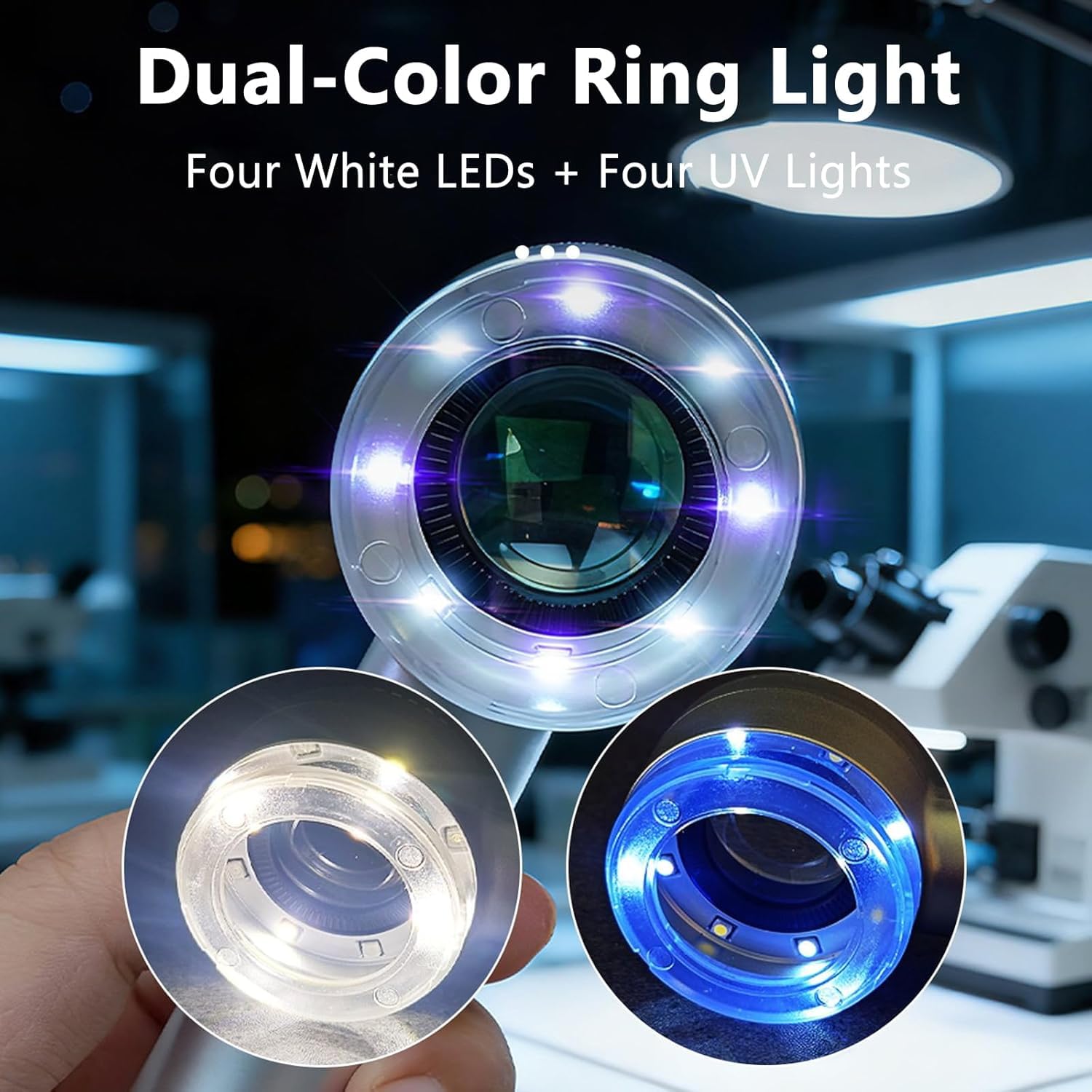 90-fache Juwelierlupe Mit Led-Beleuchtung Und Skala, Wiederaufladbare Handlupe, Multifunktions-Taschenlampe, Für Briefmarken Und Münzen Silver