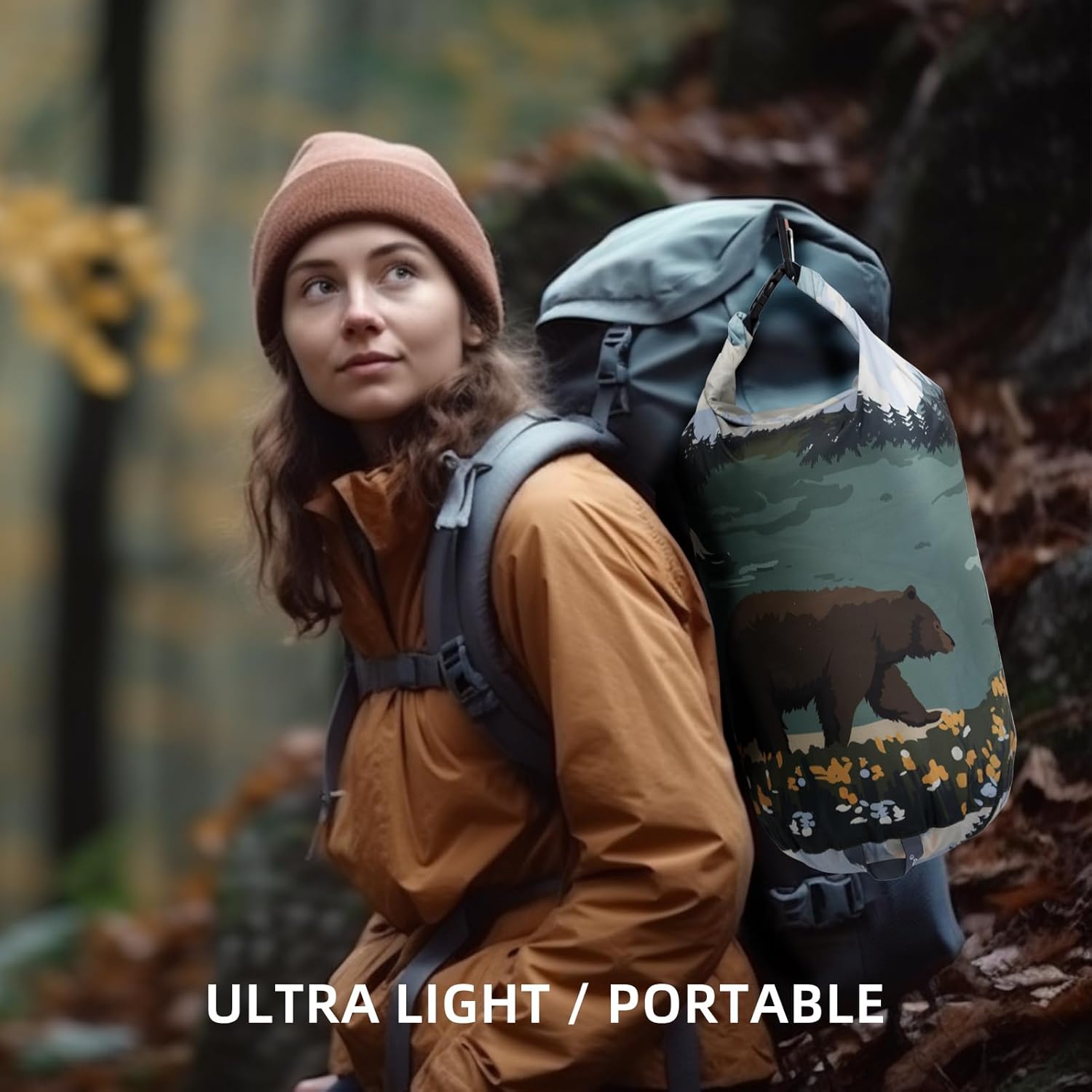 Camping Blanket Puffy - Outdoor Stadium Blanket Wearable, Lightweight, Packable, Machine Washable Camping Quilt for Traveling, Picnic, Beach, Party 78"x 56" (Haze Blue)