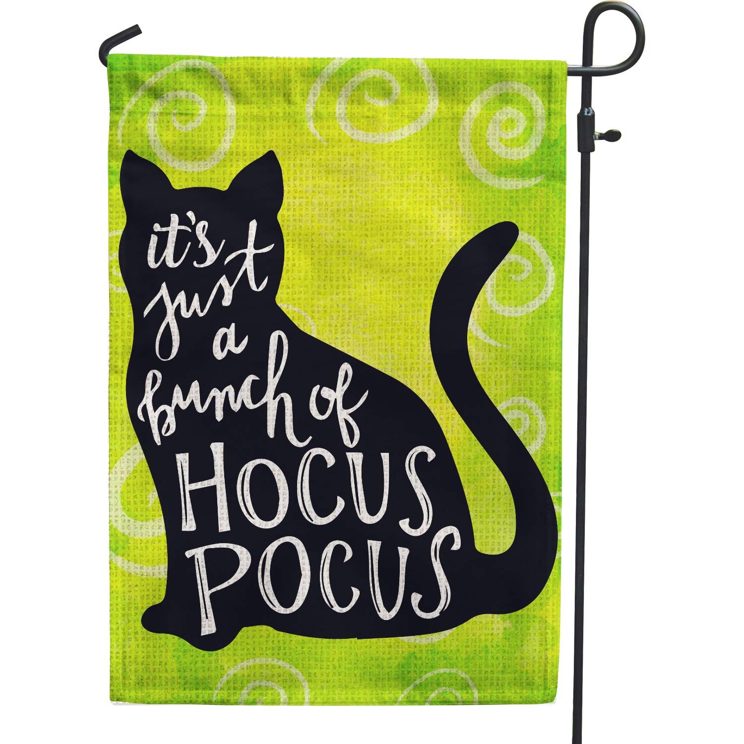 SHELLBOBO Halloween Garden Flag Decoration for Halloween Decoration,Its just a Bunch of Hocus Pocus Flag 12.5" x 18" Double Sided Burlap Flag