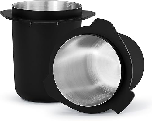 Normcore Taza dosificadora portafiltro de 53.3mm - Acero inoxidable 304 - Negro mate - Revestimiento antiadherente Compatible con Breville Barista