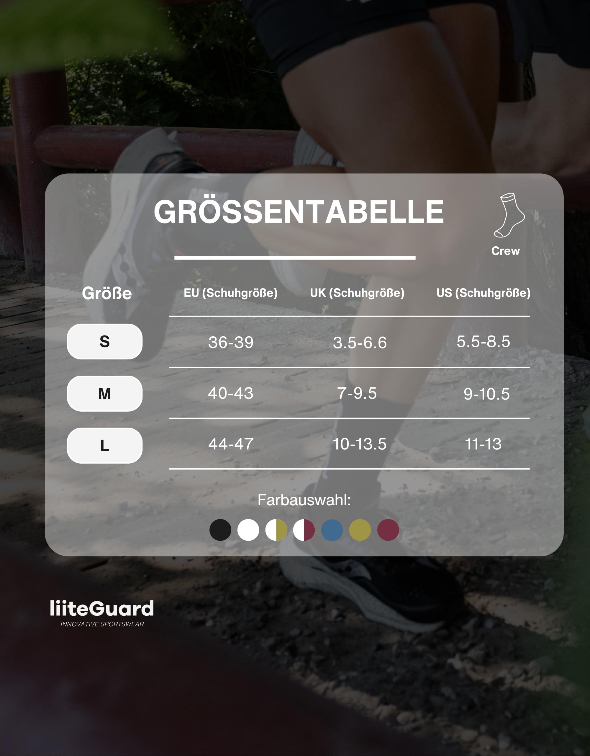 liiteGuard PRO-TECH LG Running Calcetines de Compresión para Hombre y Mujer | Medias de Compresión Deportes Correr Fútbol | Antiburbujas Invierno Running Calcetines de Compresión Calcetines Mujer