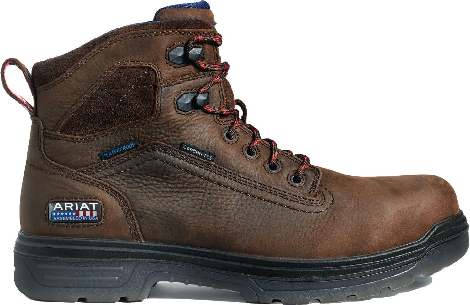 ARIAT mens Turbo 6" Usa Assembled Waterproof Carbon Toe Work Boot - Image 2