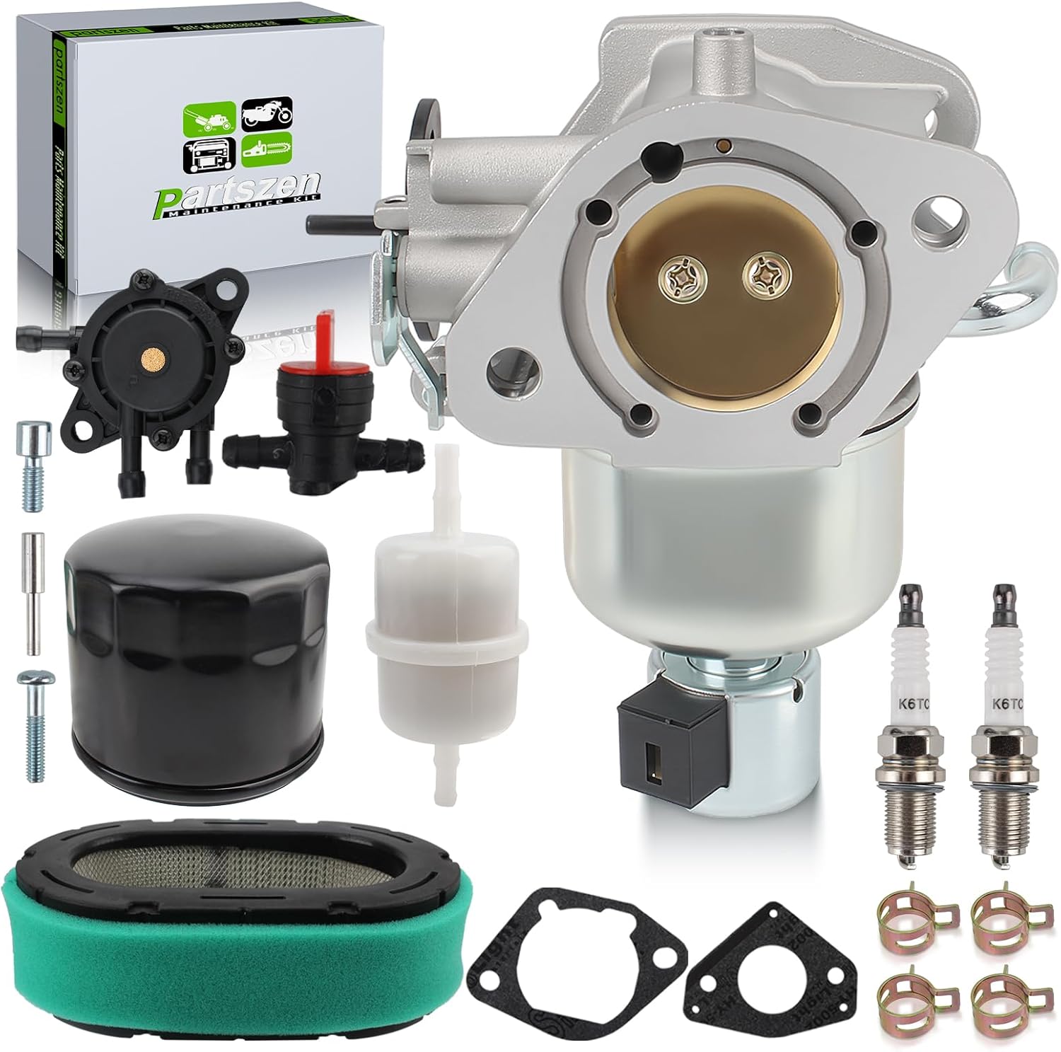 1685321-S Carburetor for Kohler KT725 KT730 KT735 KT740 KT745 (Not All) Replace for with 32-083-09-S Air Filter Fuel Pump Oil Filter Parts