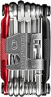 Crankbrothers M19 Multi-Tool: 19 Functions, 8-12 Speed Chain Tool, Lifetime Warranty, Matte Black/Red
