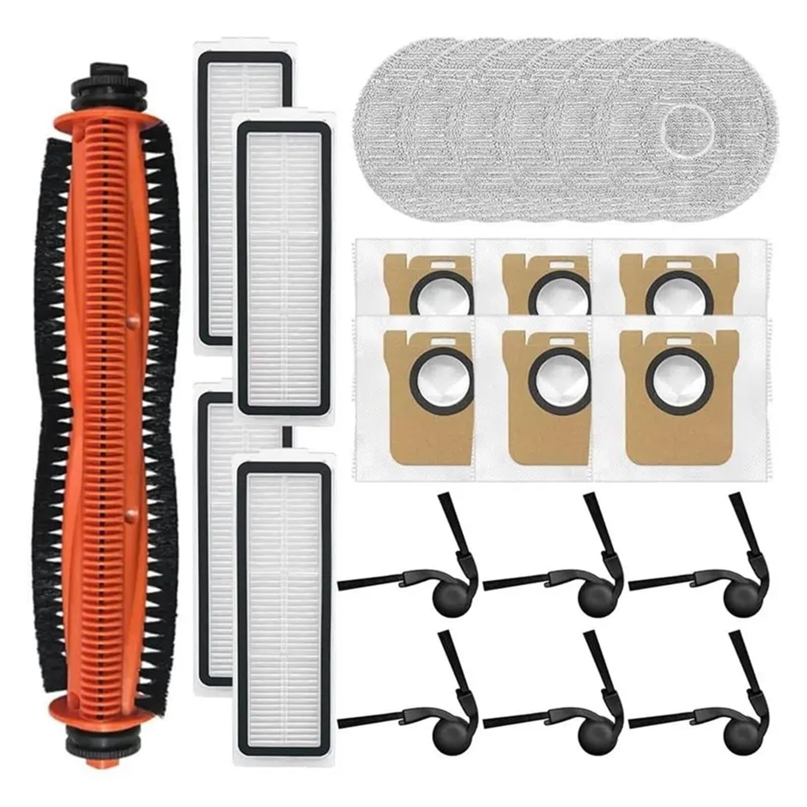 Dirlux Compatible for Xiaomi Robotic Vacuum OV31GL 5 Complete Accessory Set with Filter Mop Dust Bag Brush