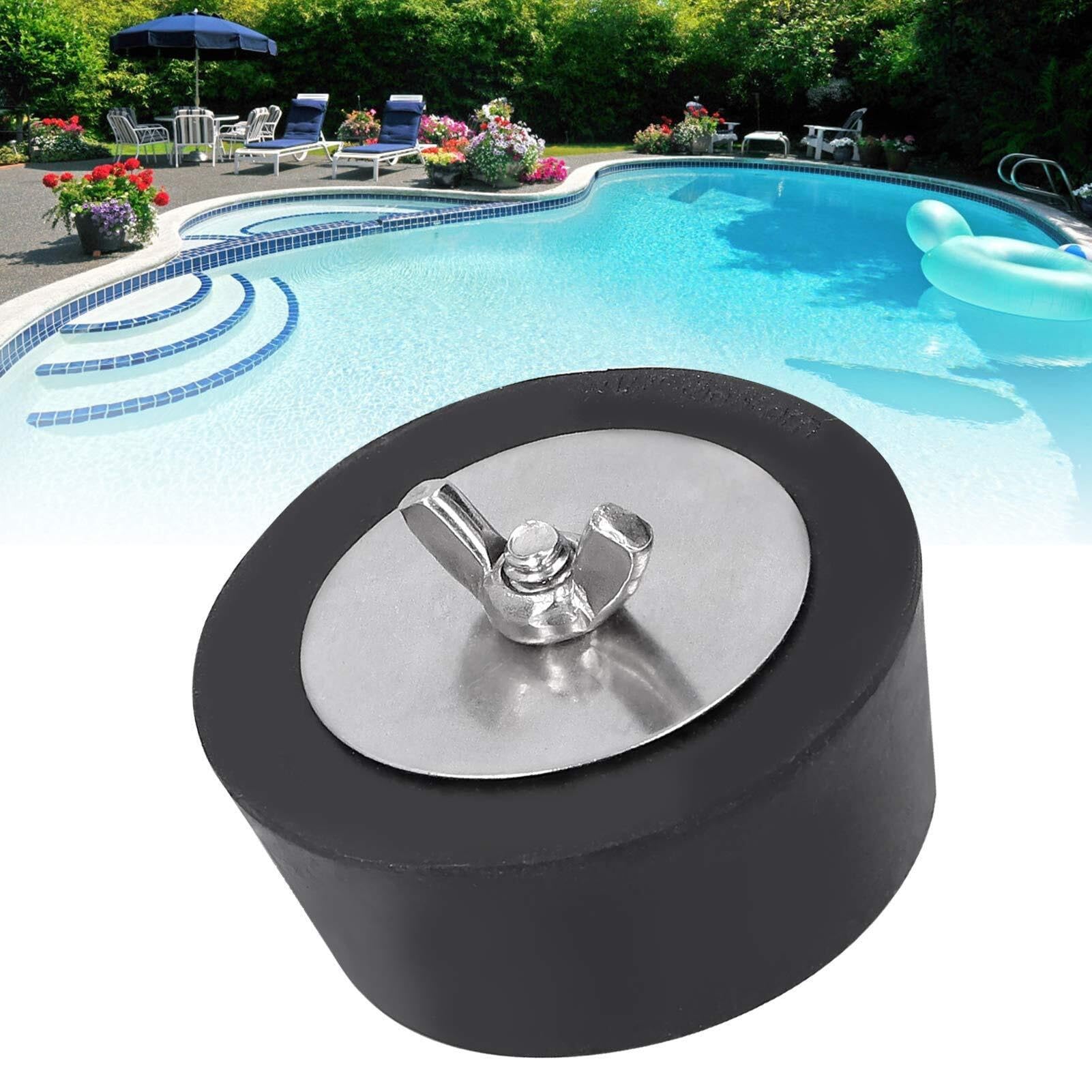 Lot de 2 Bouchons d’Hivernage Piscine 63mm 2,5", Bouchons Skimmer Expansibles en Caoutchouc pour Refoulement et Tuyau(63mm/2 5in*2Pcs)