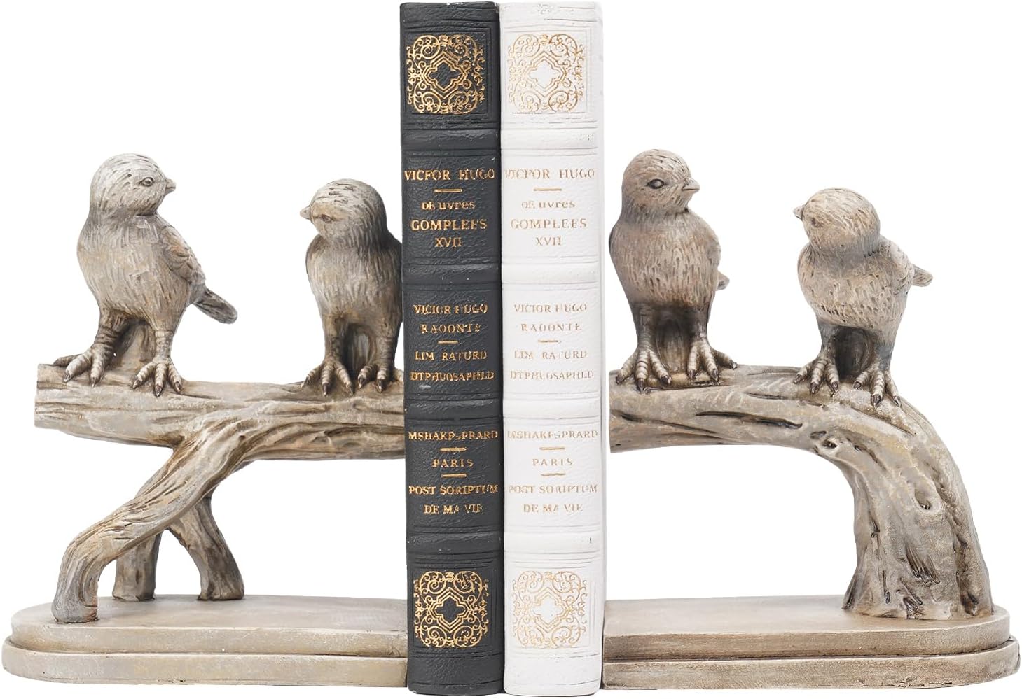 Danya B. Owl Bookends Decorative Rustic Bookshelf Decor
