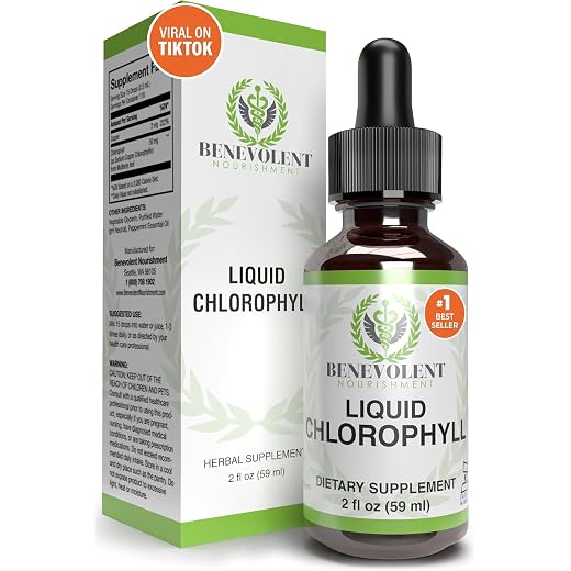 Chlorophyll Liquid Drops – Energy Boost | Immune System Support | Internal Deodorant | Altitude Sickness. Premium Quality – 100% Natural, Potent, Minty Taste, 2X Absorption.