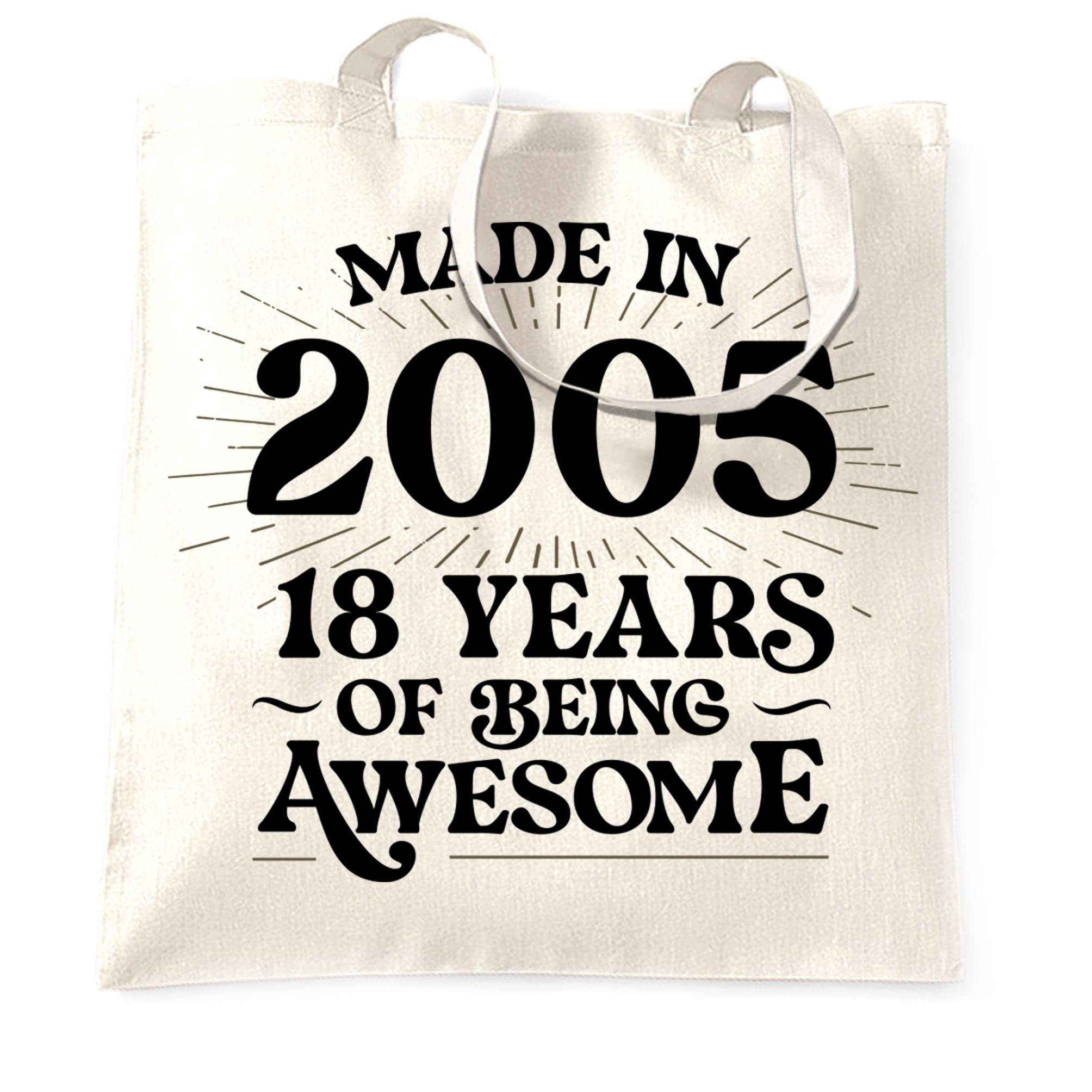 Tim And Ted18th Birthday Tote Bag Made in 2005-18 Awesome Years