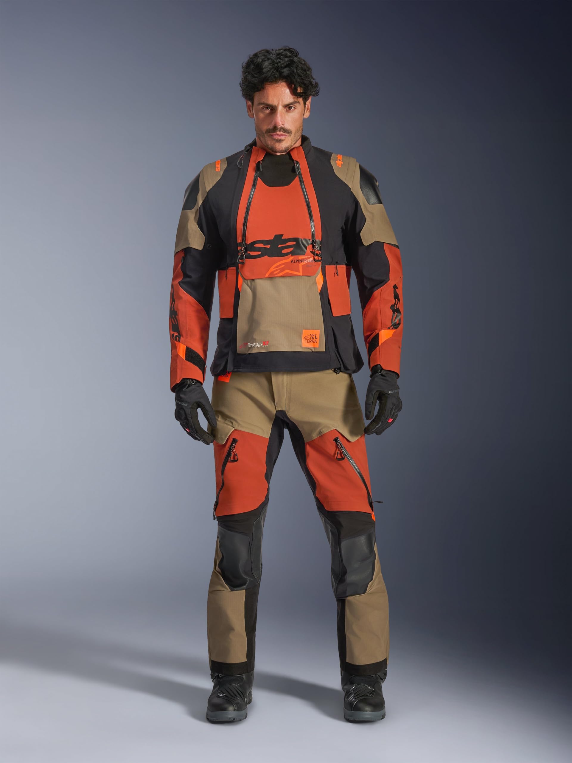 Alpinestars Harok Pro Drystar XF wodoodporna kurtka tekstylna motocyklowa, czarny/pomarańczowy, 2XL