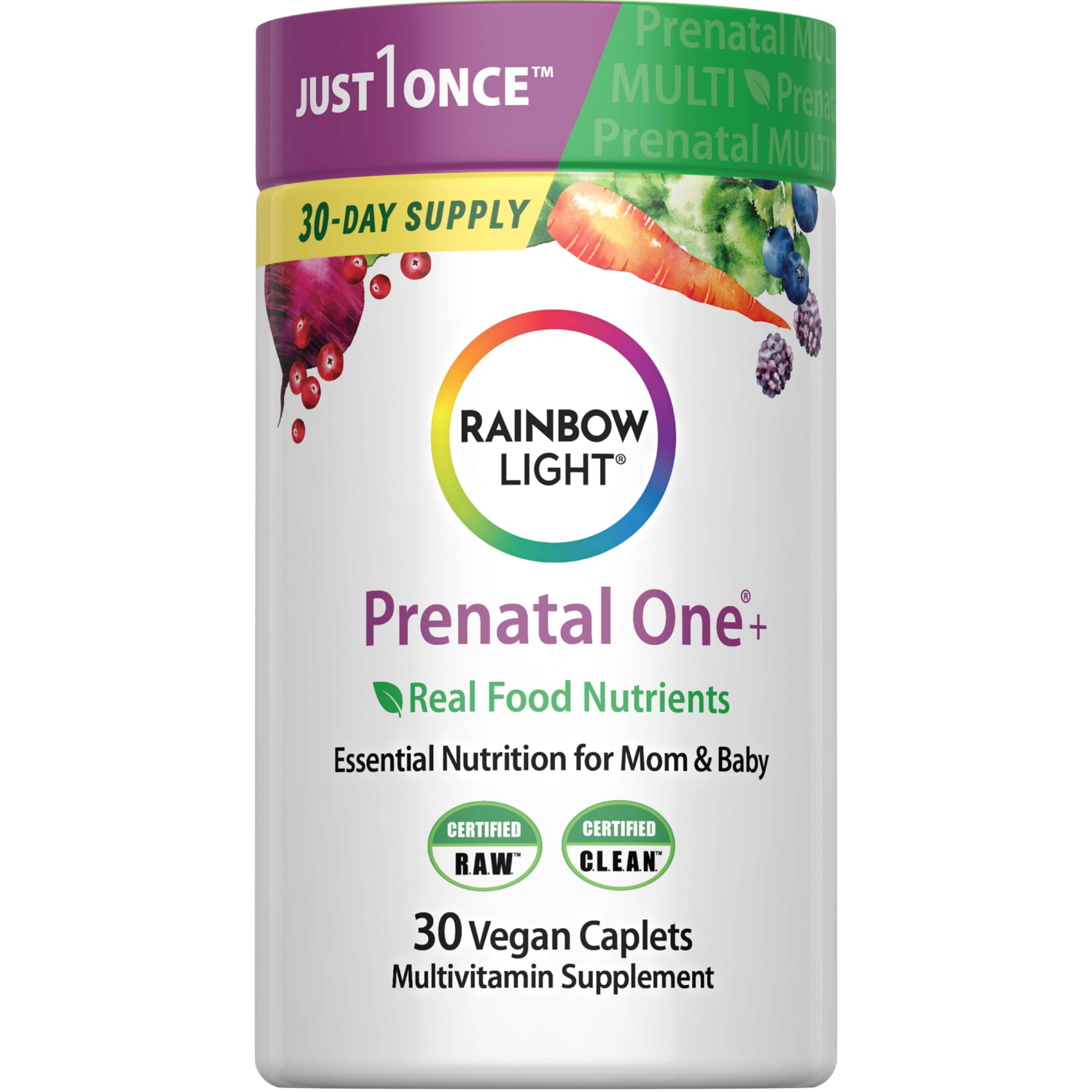 Rainbow Light Prenatal Multivitamin One + for Women | 60 Caplets | Essential Nutrition for Mom & Baby | Real Food Nutrients | Prenatal Botanical & Probiotic Blend — Amazon image 8