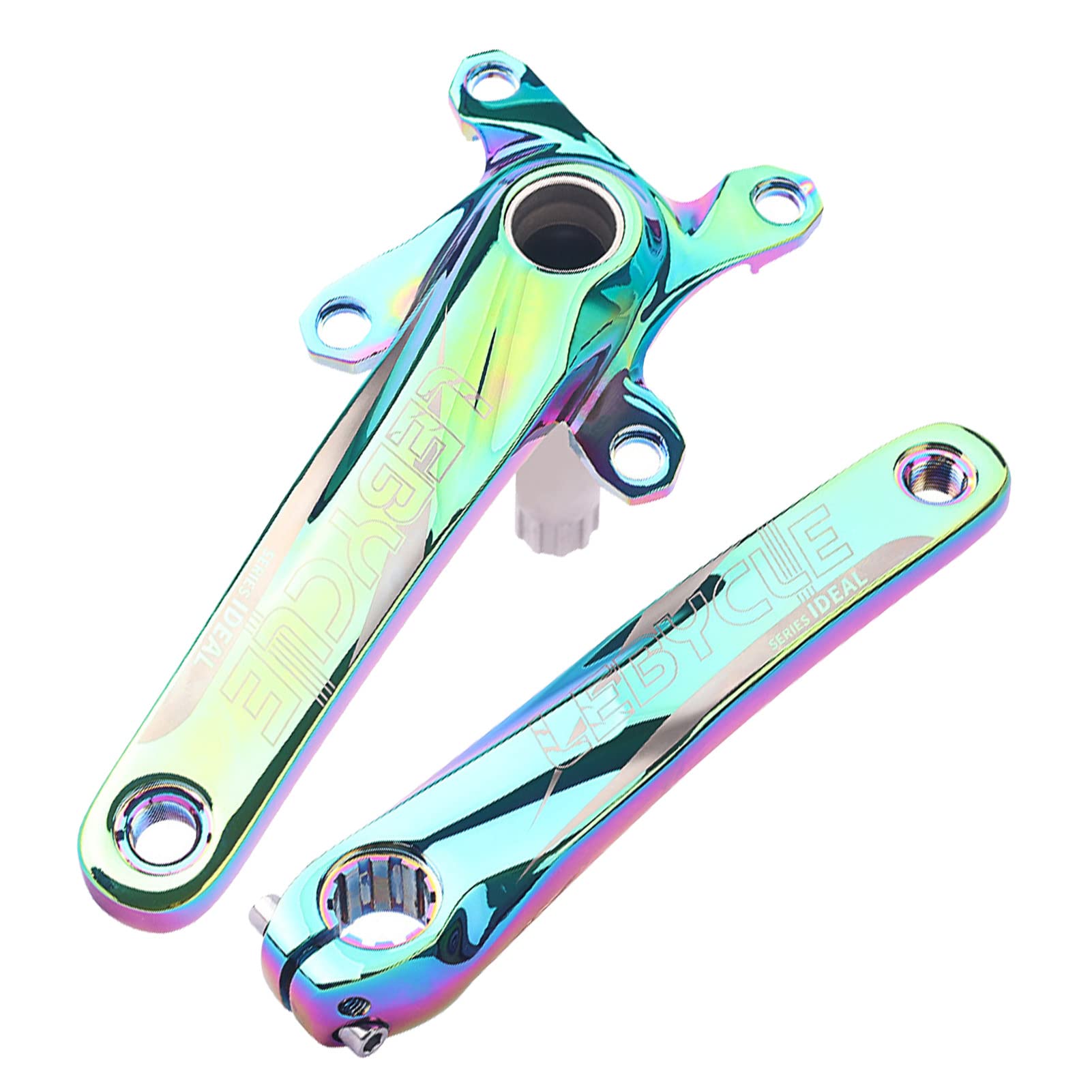Zestaw korbowy do roweru wyścigowego, zestaw korbowy Fixed-Gear, wąskie, szerokie zęby, kwadratowy, stożkowy zestaw korbowy - zamiennik tarczy łańcuchowej do rowerów składanych | szerokie zęby, kwadratowy, stożkowy zestaw korbowy - zamiennik tarczy łańcuc