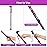 supregear Folding Cane, 5-Level Adjustable Height Walking Stick Lightweight Collapsible Portable Travel Cane with Wrist Strap and T Handle for Elderly Disabled Men Women, Purple Floral