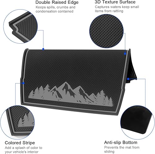 Miniatura 7 de Alfombrillas de tablero para Subaru Crosstrek Accesorios 2023 2022 2021 2020 2019 2018 Subaru Forester 2019-2024 y Subaru Impreza 2018-2023, forro