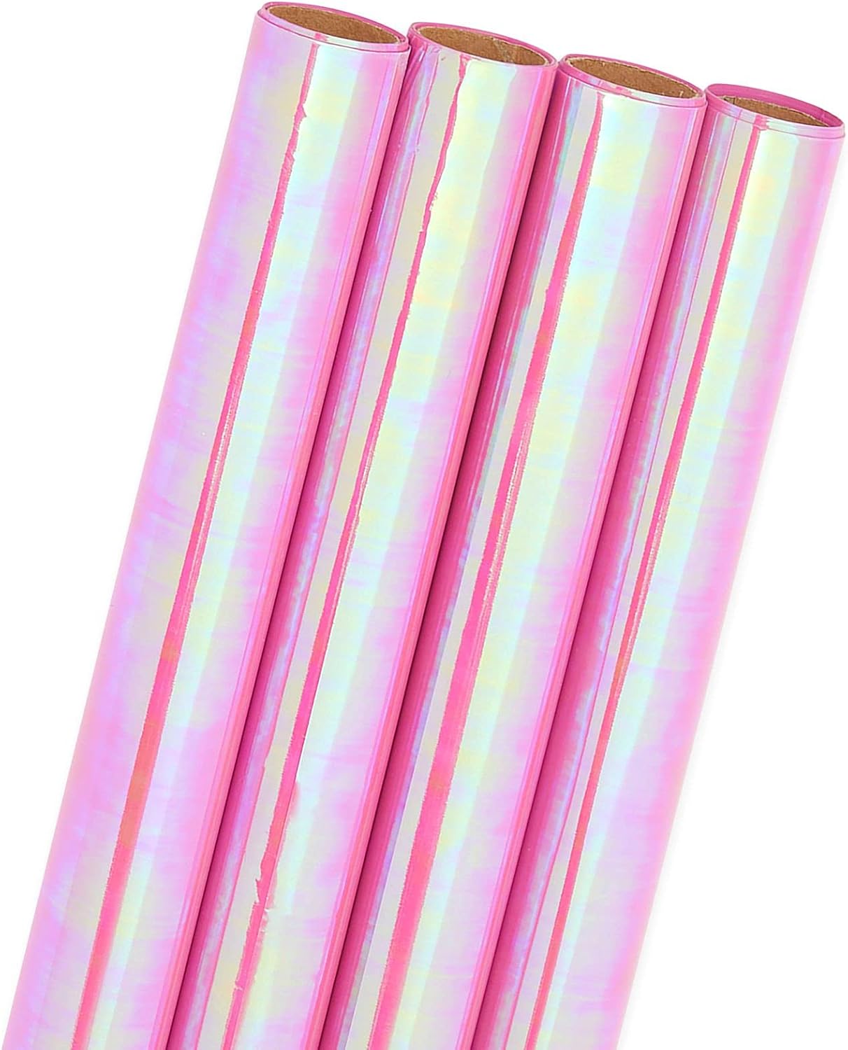 Clear Pink Cellophane Wrap Roll for Gift Wrap, Crafts, 17 Inches x 10 Feet (4 Rolls) : Health & Household
