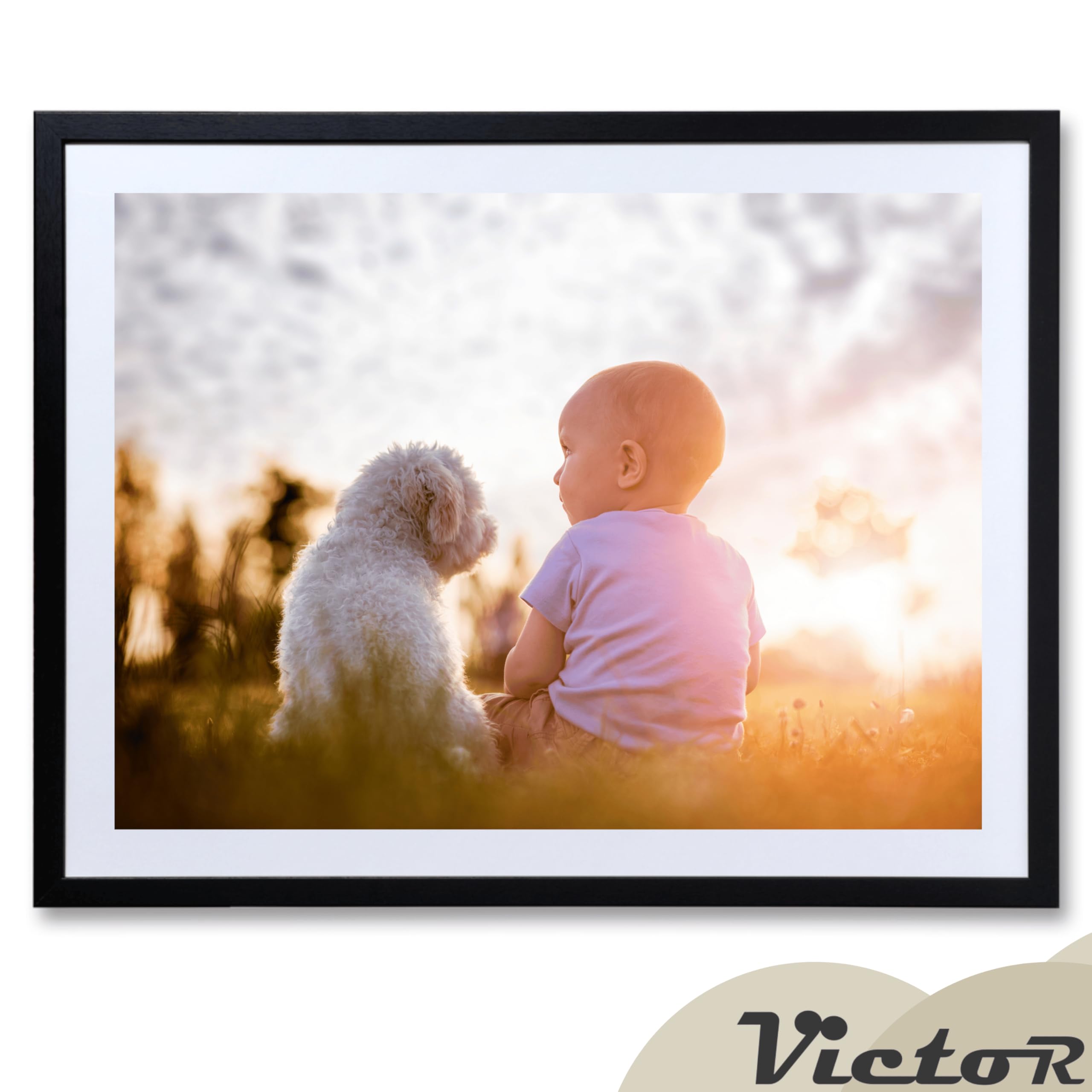 Victor marco de fotos “Richter” negro 60x80 cm – perfil: 25 x 20 mm – vidrio acrílico irrompible – decoración para el hogar