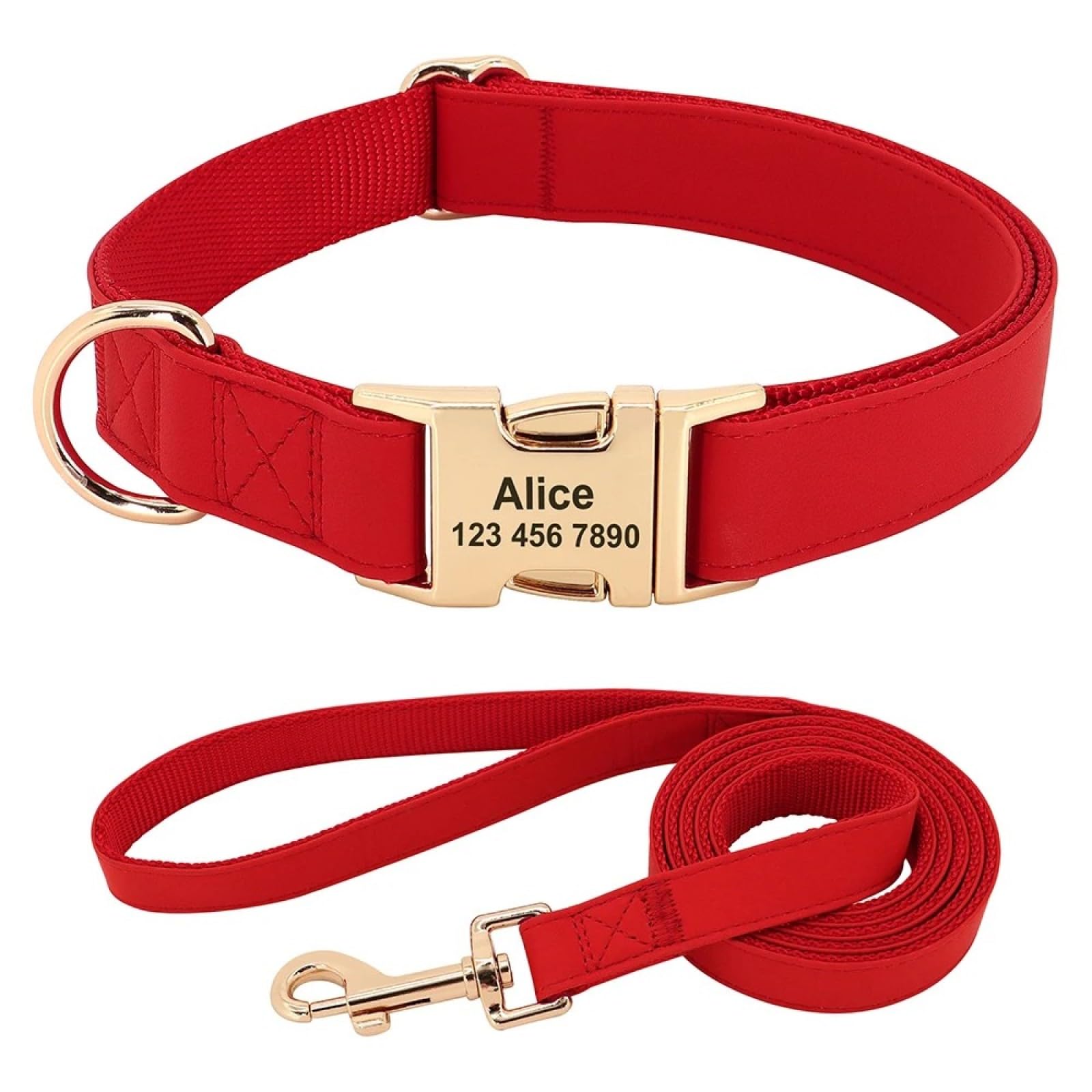 Collier de chien anti-perte en cuir personnalisé pour ne plus jamais perdre votre animal M