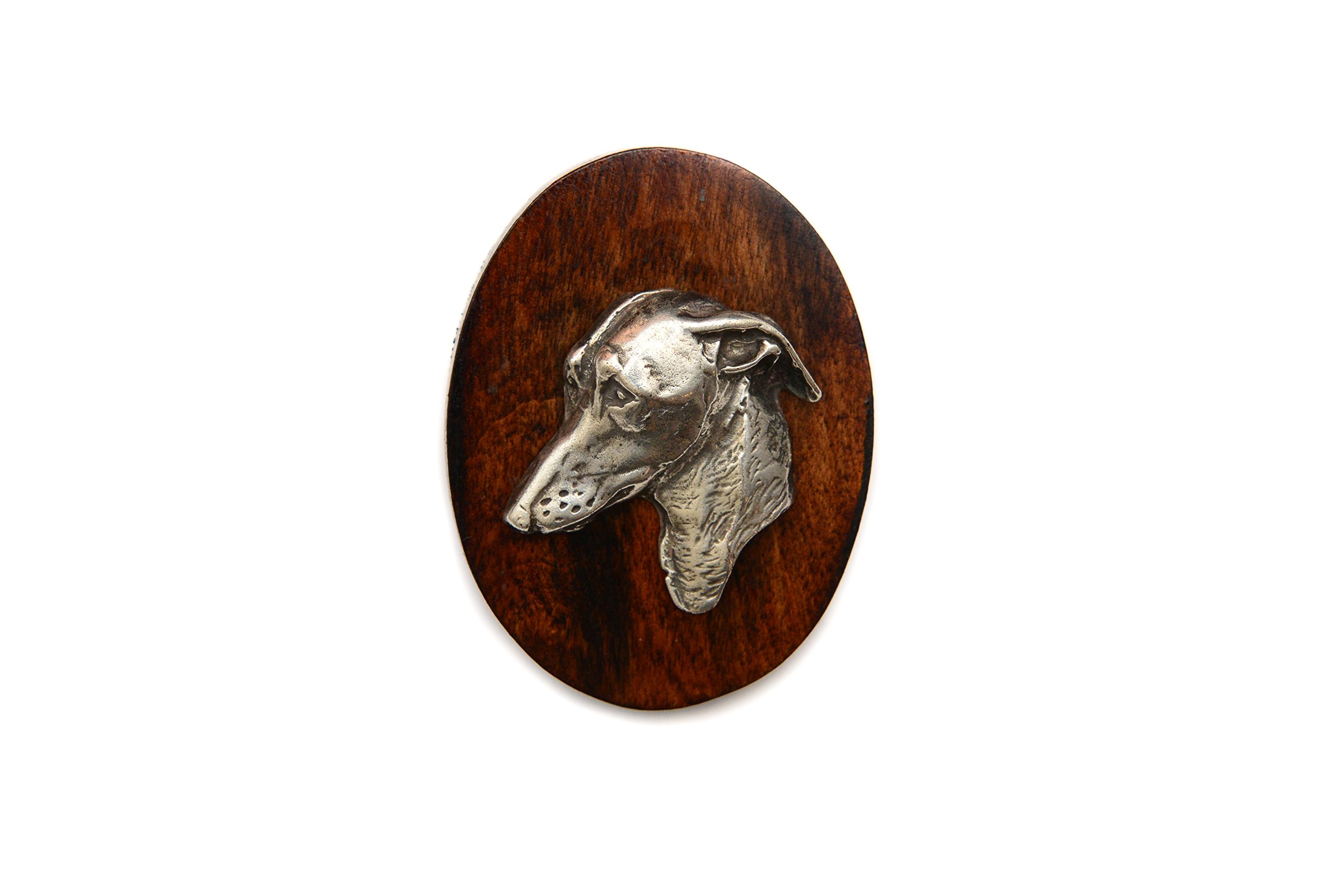 Art-Dog Dog Show Ring Clip Number Holder - Brooch with Clip Dog Show Exhibit Number Holder - Handmade Dog Show Accessory – Dog Tag Clip 7x5cm – Italian Greyhound — image 1