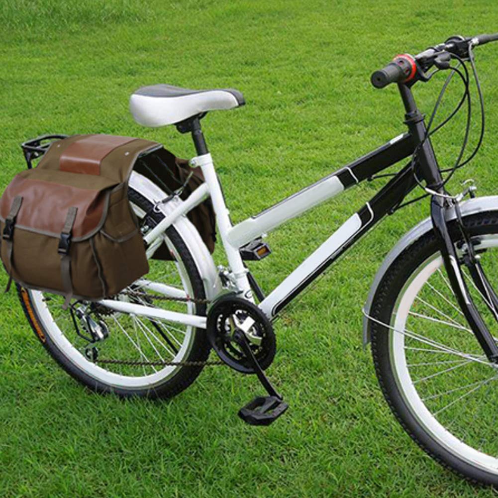 Alforjas de Ciclismo, Gran Capacidad, Mochilas de Asiento Trasero de Bici(Free Size-Caqui) Bolsas de Deporte Bolsas de Deporte