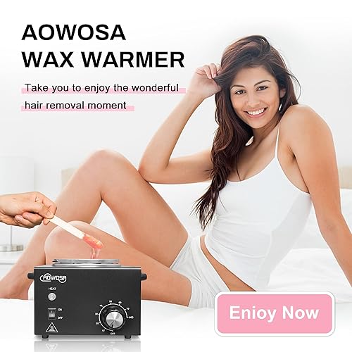 Miniatura 6 de Kit profesional de depilación, calentador de cera de una sola olla para depilación, olla de cera grande con olla antiadherente fácil de limpiar, 50