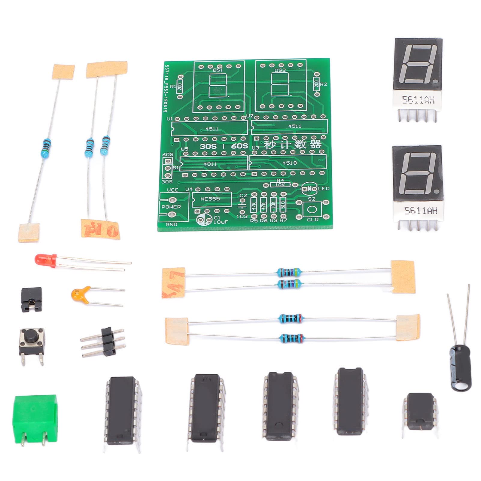 30‑60s Counter Module Kit 30‑60s Counter Module Kit,30‑60s Counter Module Digital Electronics Technology Timer Kit for Soldering Practice Learning - Image 2