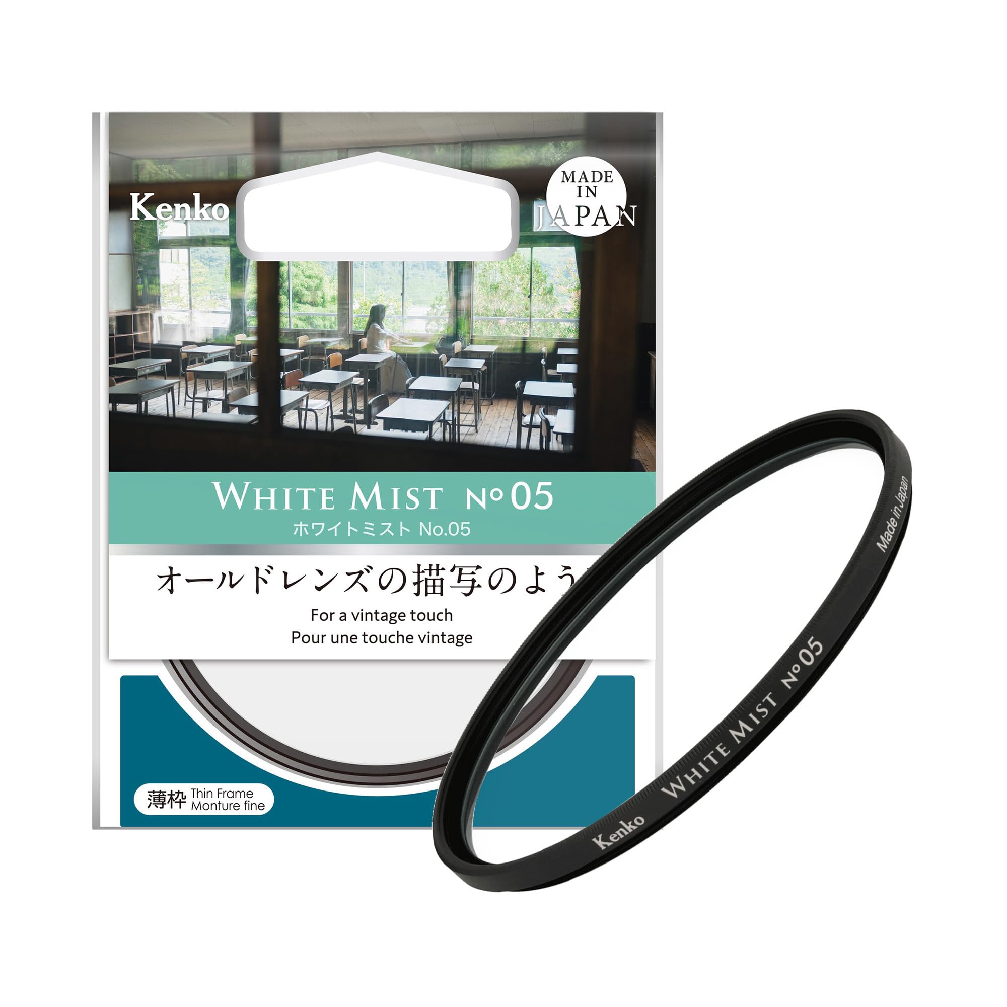 Kenko White Mist No.05 φ55mm, Diffusion Effect, for a Vintage Touch, for Video/Portrait Shooting, Made in Japan, 552711