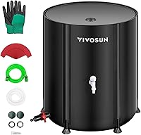 Vista 1 de VIVOSUN Barril de lluvia plegable, tanque de almacenamiento de agua de 53 galones con tela Oxford 1000D, sistema portátil de recolección de lluvia