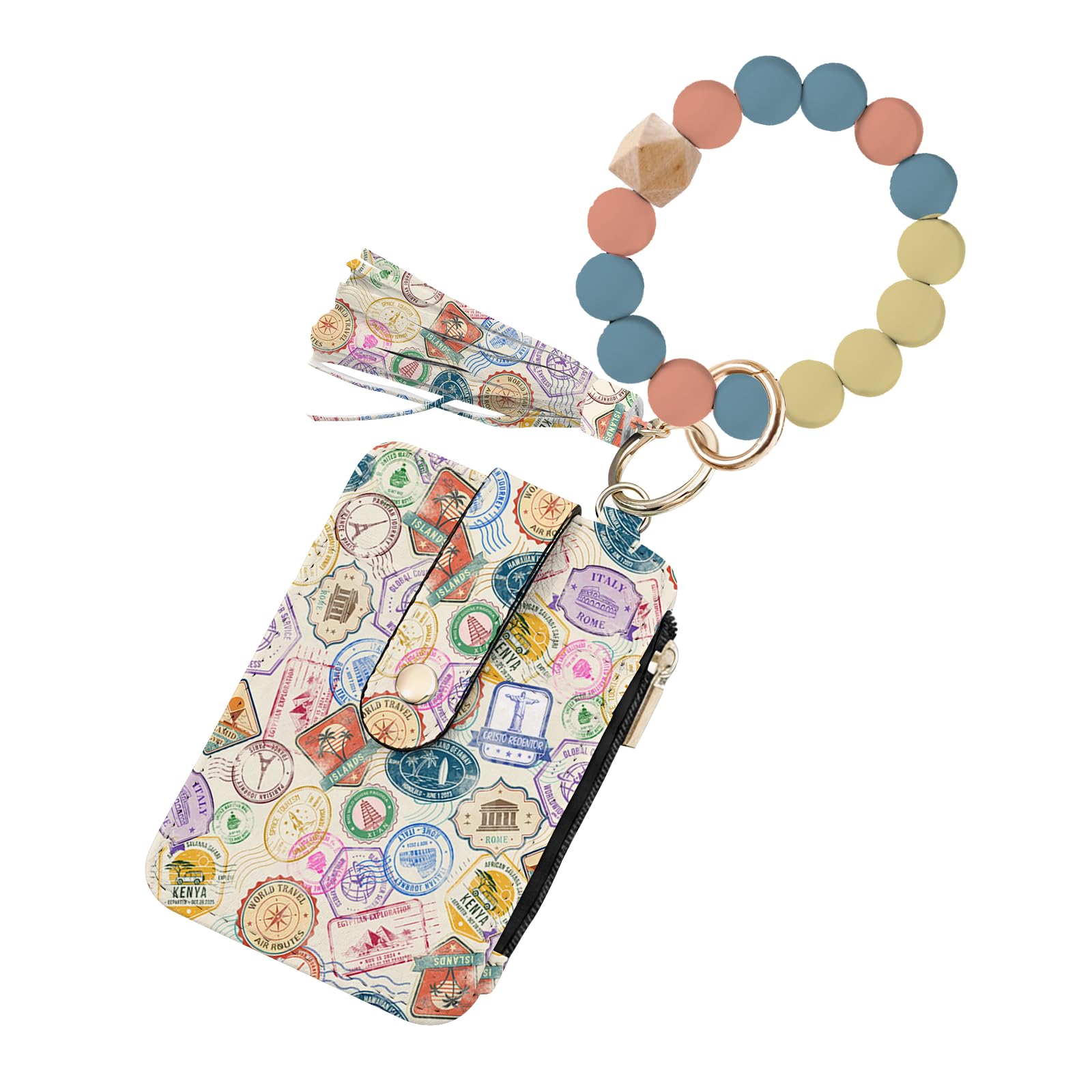 Shaeotek Christian Wallet Keychain Wristlet for Women, Verti