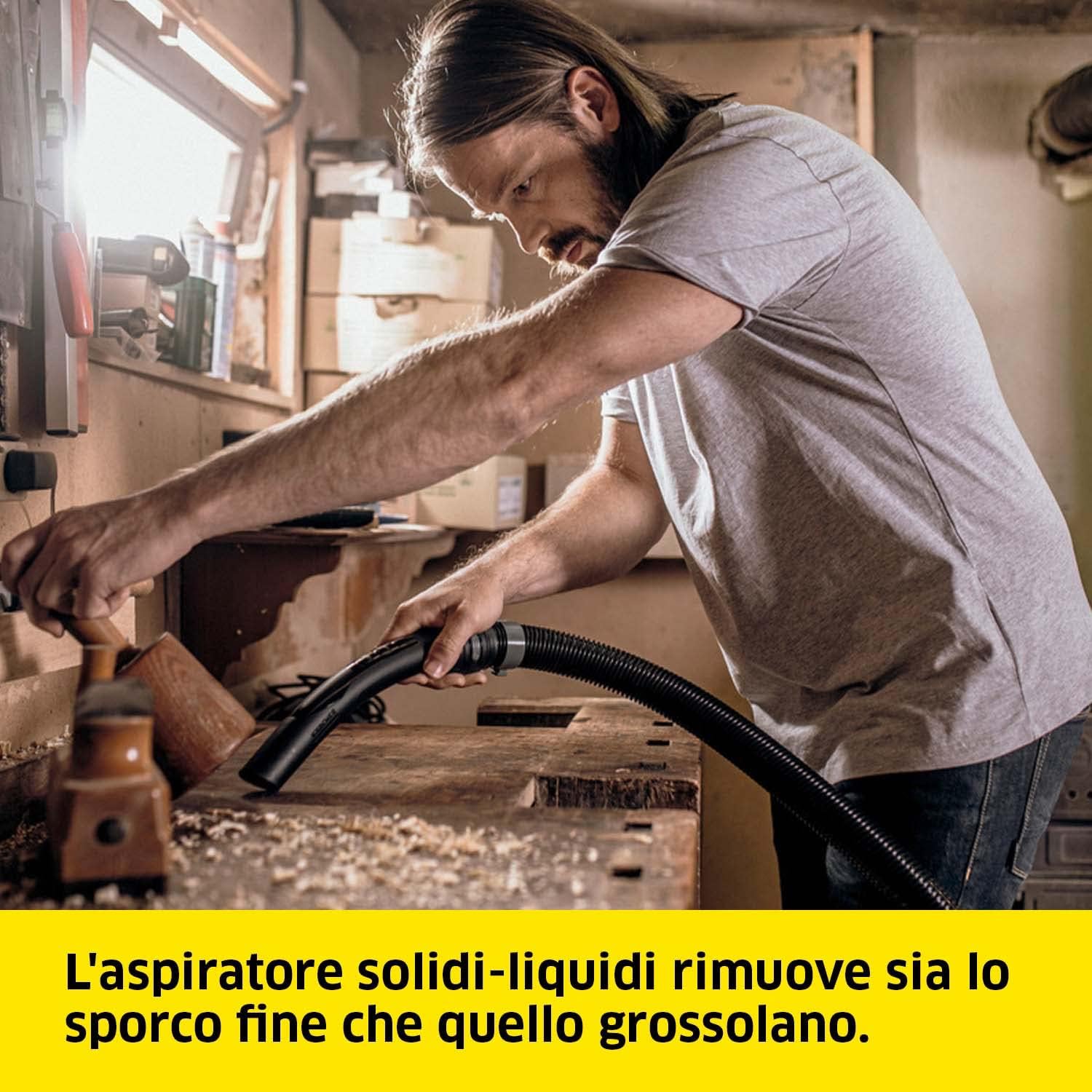 Aspiratore Solidi Liquidi Kärcher WD 3 V-17/4/20, Serbatoio in Plastica 17l, Potenza di Aspirazione 200AW, Consumo 1.000W, Filtro Cartuccia, Sacchetto in Vello, Tubo Aspirazione 2m, Funzione Soffiante Aspiratore Solidi Liquidi Kärcher WD 3 V-17/4/20, Serbatoio in Plastica 17l, Potenza di Aspirazione 200AW, Consumo 1.000W, Filtro Cartuccia, Sacchetto in Vello, Tubo Aspirazione 2m, Funzione Soffiante