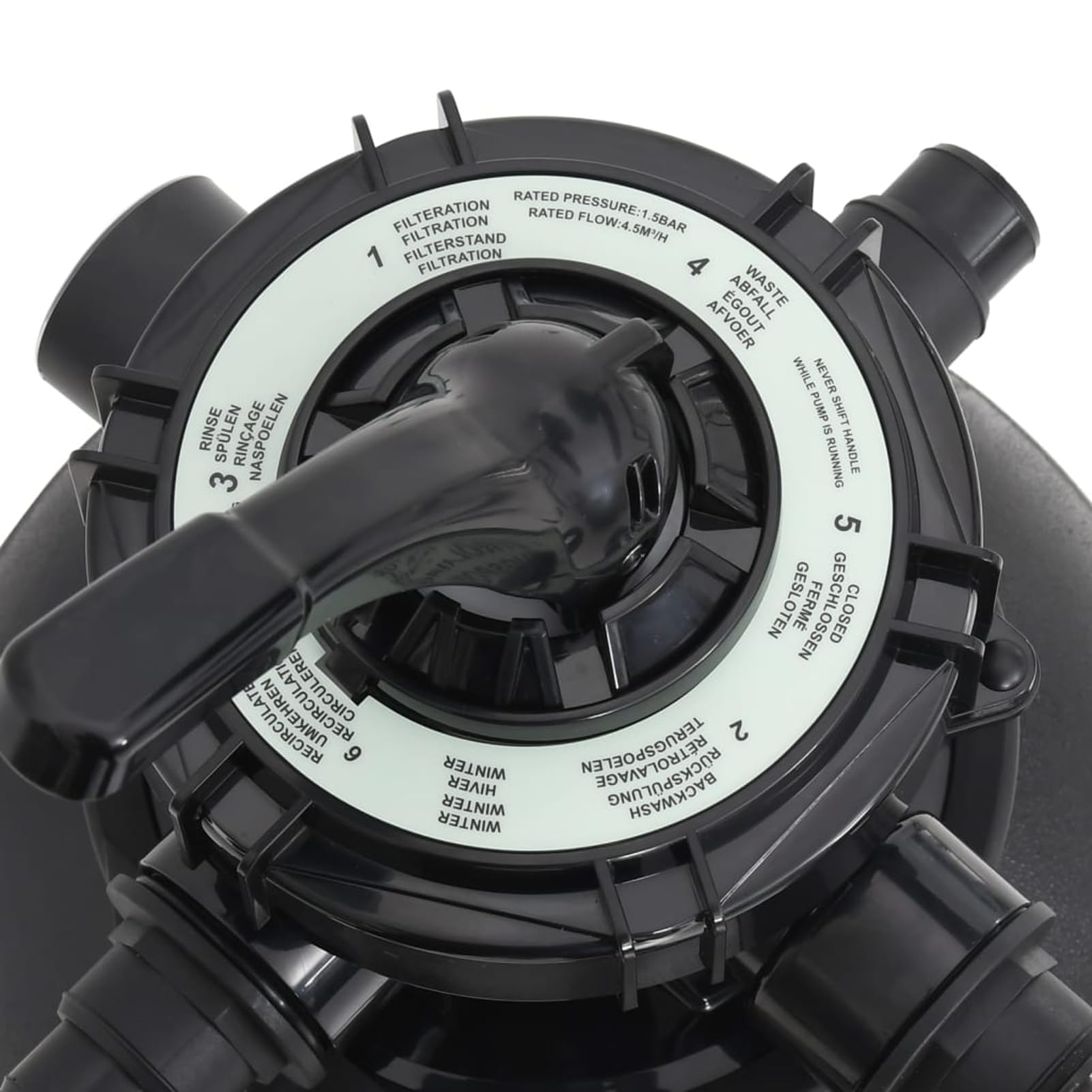 Gecheer Filtro a Sabbia per Piscina con Prefiltro Rimovibile, Pompa Integrata 400 W, Diametro 30 cm, Acciaio PE ABS, Flusso 7 m³/h, Adatto per Piscine Fuori Terra