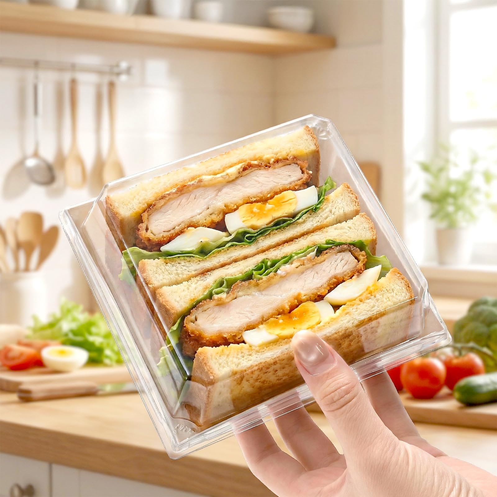 Hiceeden 100 Stück weiße Papier-Charcuterie-Boxen,Kuchenschachteln mit Transparentem Deckel,12,5 cm Quadratische, Lebensmittelechte, Wiederverwendbare Dessertkuchenschachteln
