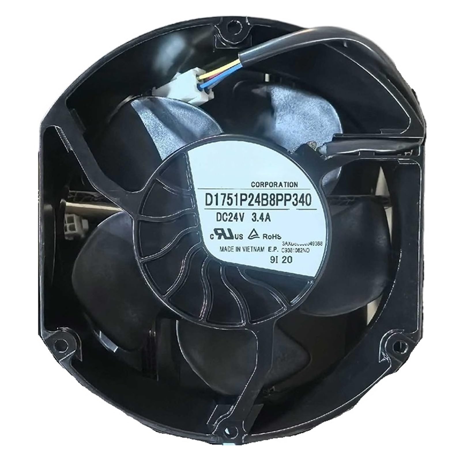 FSBNMNXPQ Inverter fan D1751P24B8PP340 24V 3.4A