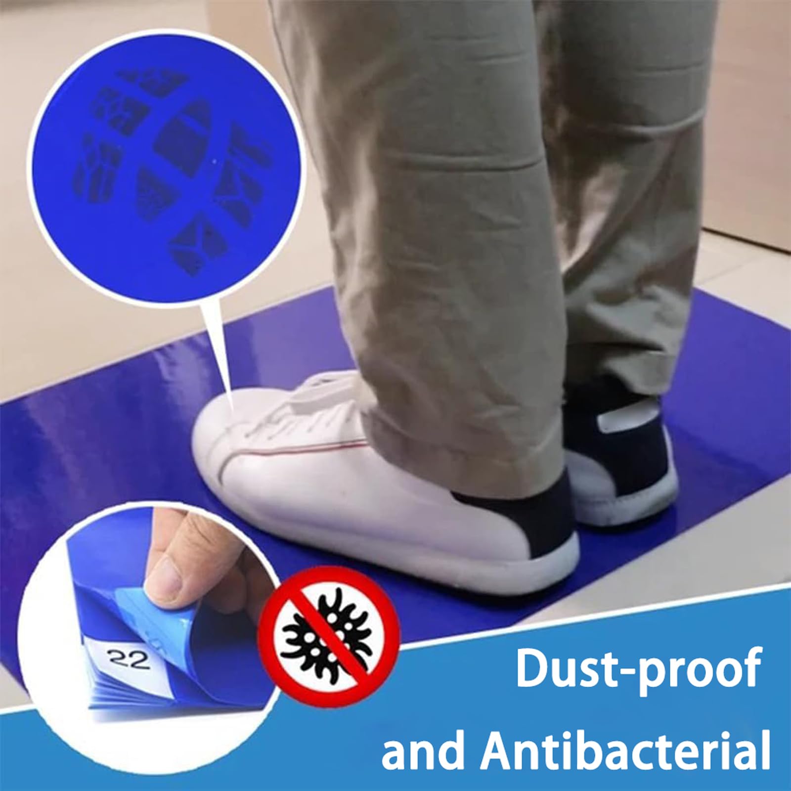 Tapetes Adhesivos para Salas Limpia Alfombrilla Adhesiva Purificante Alfombrillas Antipolvo Altamente Adhesivas Antipolvo,Antiestática,para Laboratorios/Estudios médicos