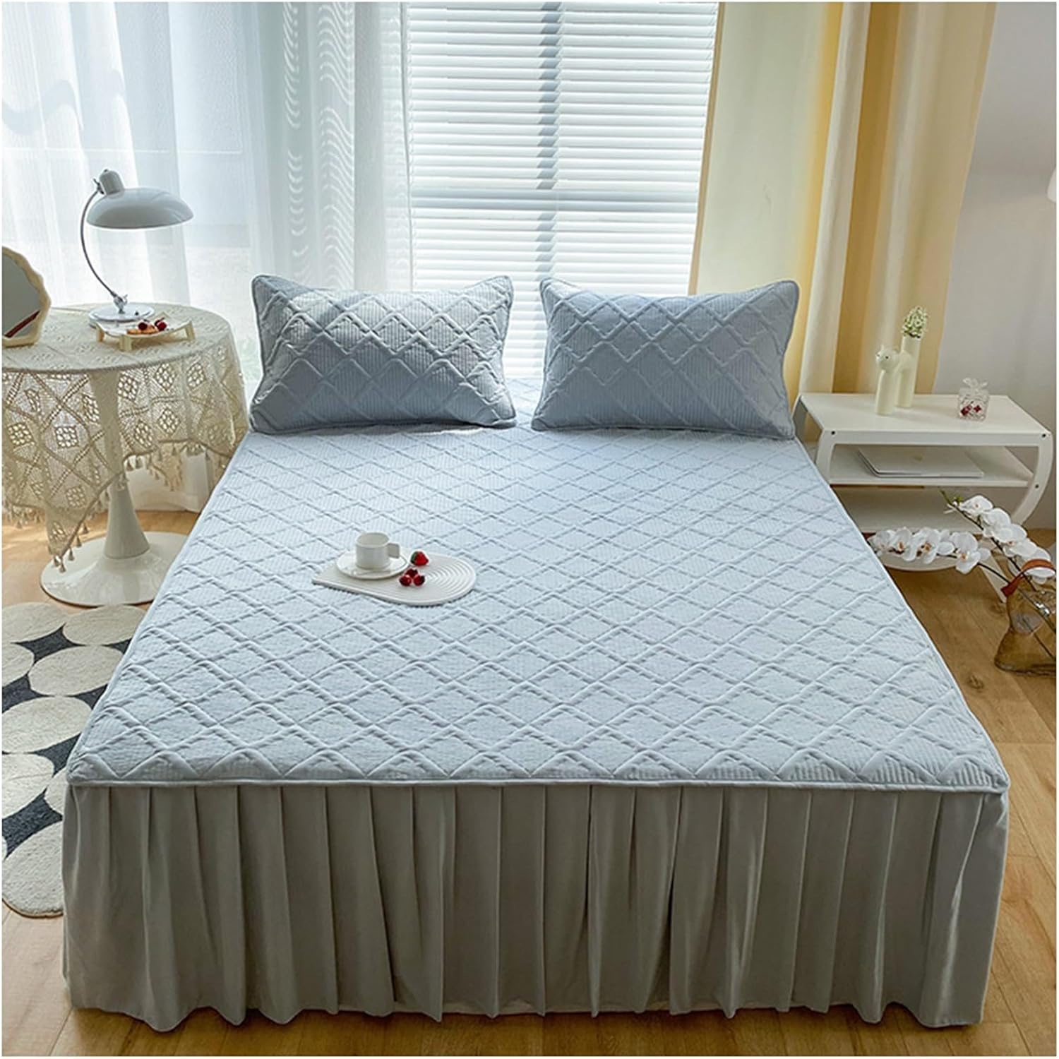 Mattress Cover Fitted Sheet, Mattress Protector Pad Bed Cover 360° Wrap Breathable Bed Mattress Cover, Breathable Mattress Protector(A,180x200cm)