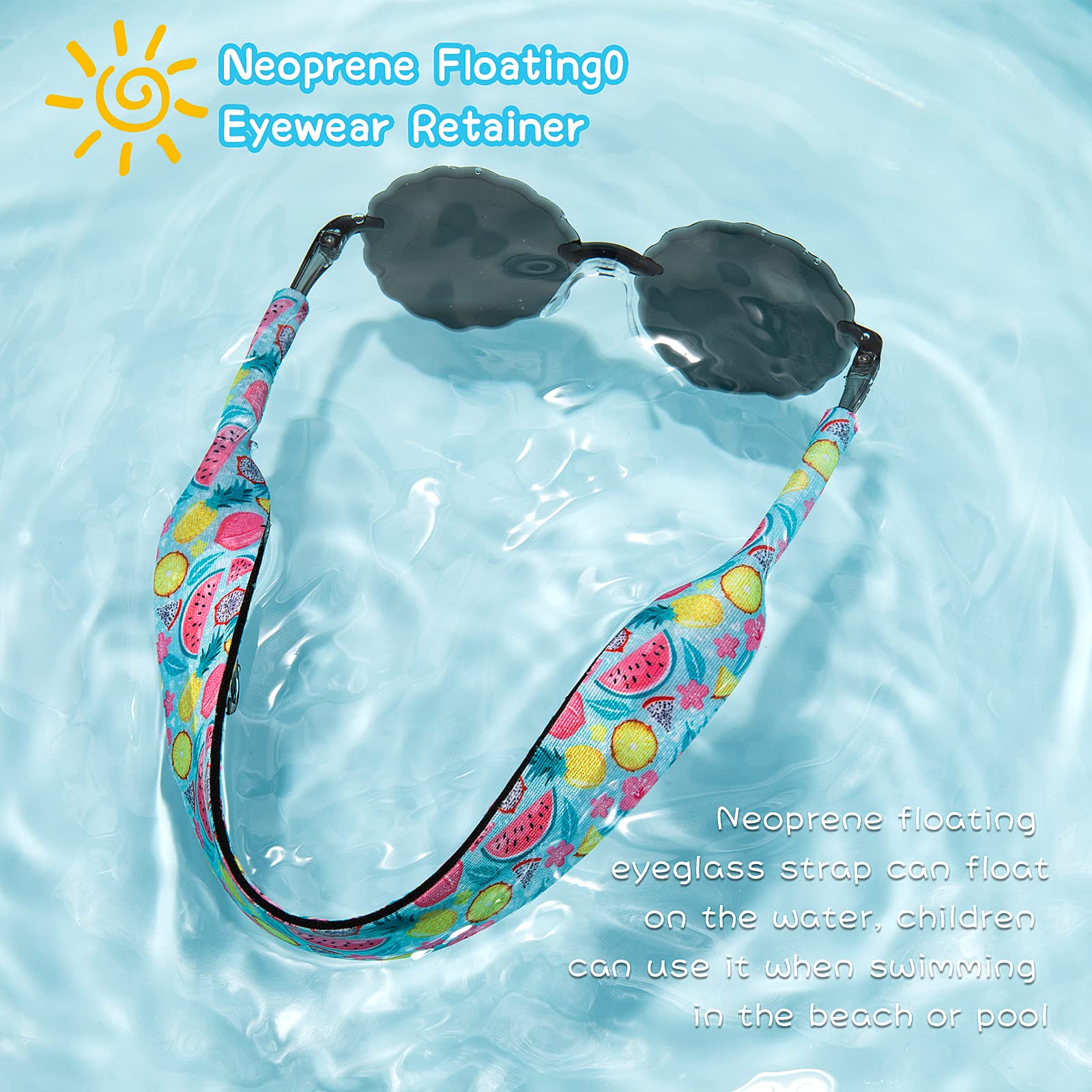 HIFOT 6 Piezas Cordones para Gafas Niño, Neopreno Cuerda de Gafas Secado Rápido Correa Gafas para Gafas de Sol, Deportes, Aire Libre