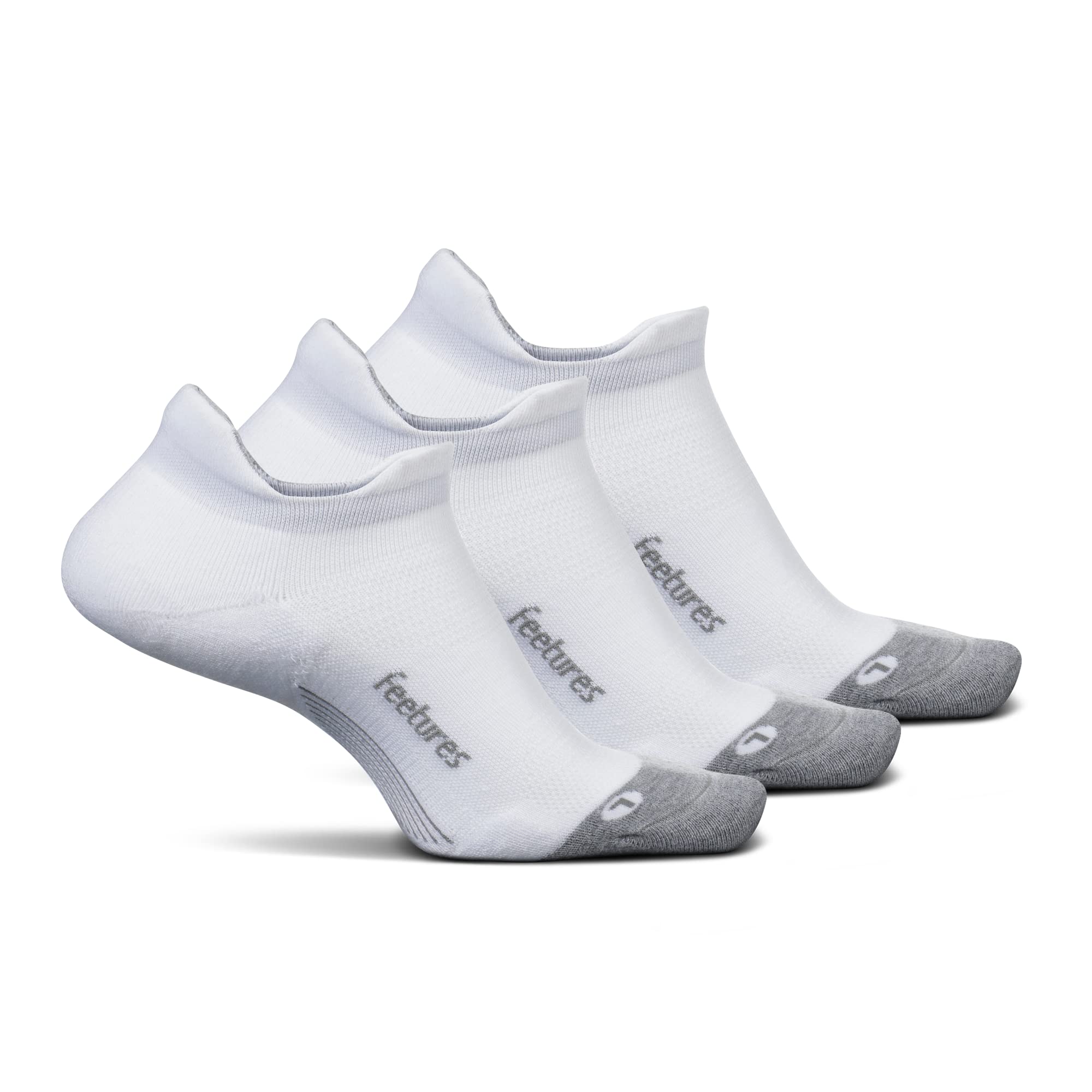 FeeturesElite Ultra Light No Show Tab Solid - Running Socks for Men & Women, Athletic Compression Socks, Moisture Wicking