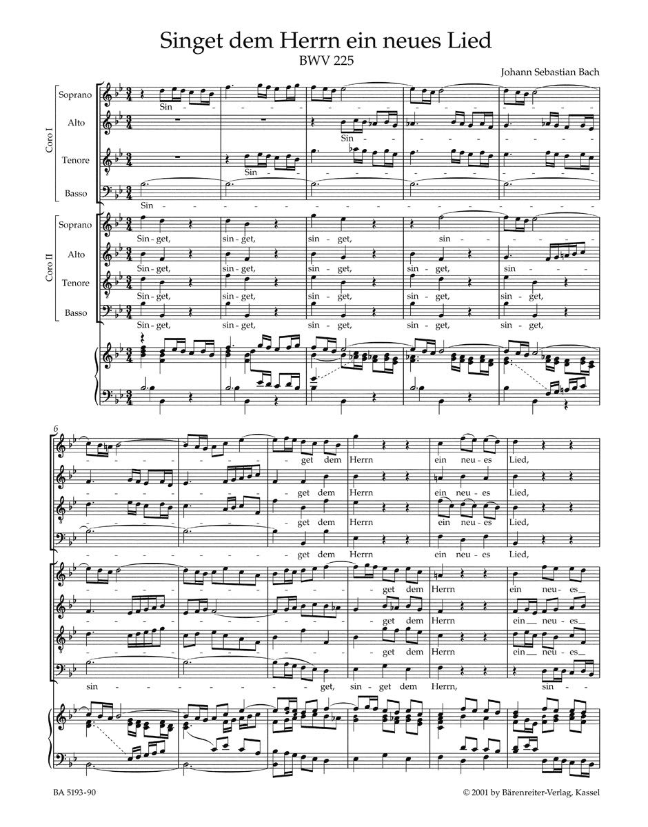 Motets BWV 225-230 Piano Reduction