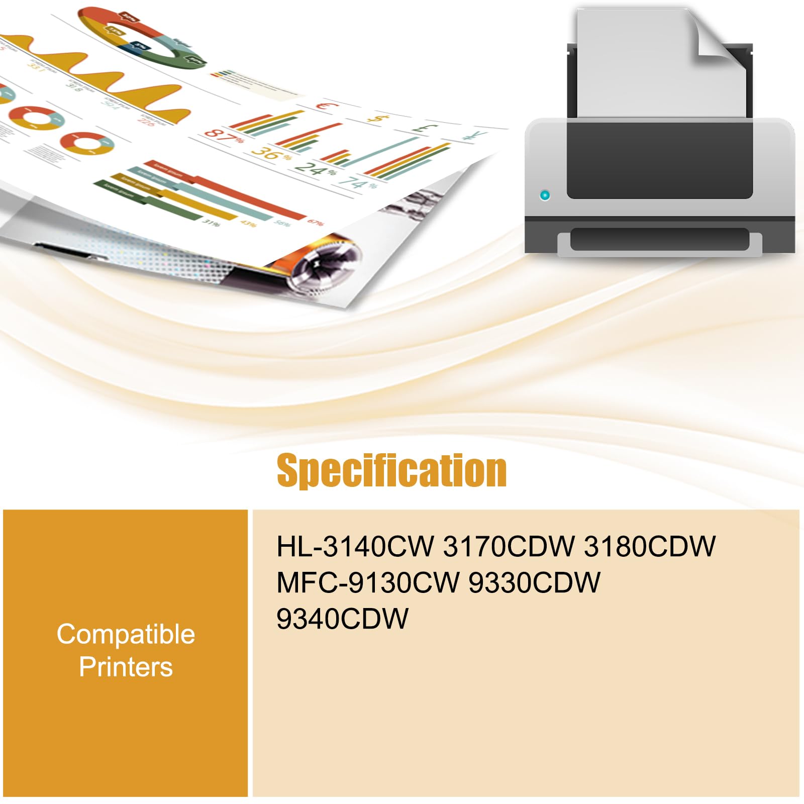 BU-220CL Transfer Belt Unit Compatible for Brother HL-3140CW 3170CDW 3180CDW MFC-9130CW 9330CDW 9340CDW Printers, with Chip, High Yield 61000 Pages, High-Definition Printing (1 Set)