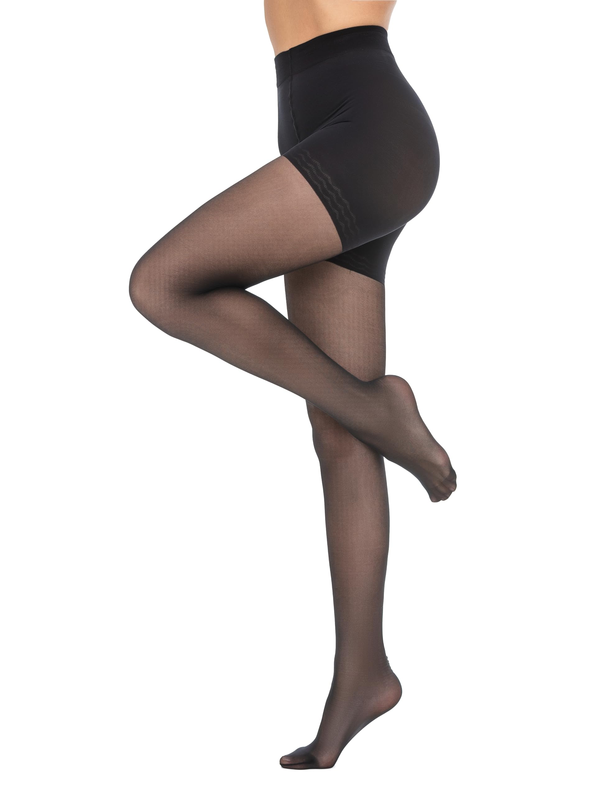 Veluk 40D Control Top Tights for Women Tummy Shaping Pantyhose