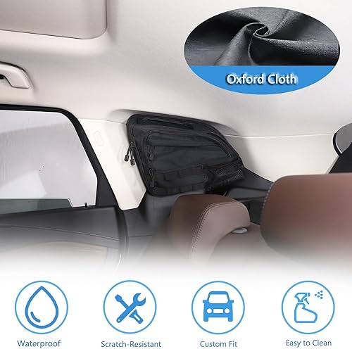 Miniatura 10 de Bolsa de almacenamiento para ventana lateral trasera de automóvil compatible con BMW X1 U11 2023 2024, 1 unidad, bolsa organizadora de maletero