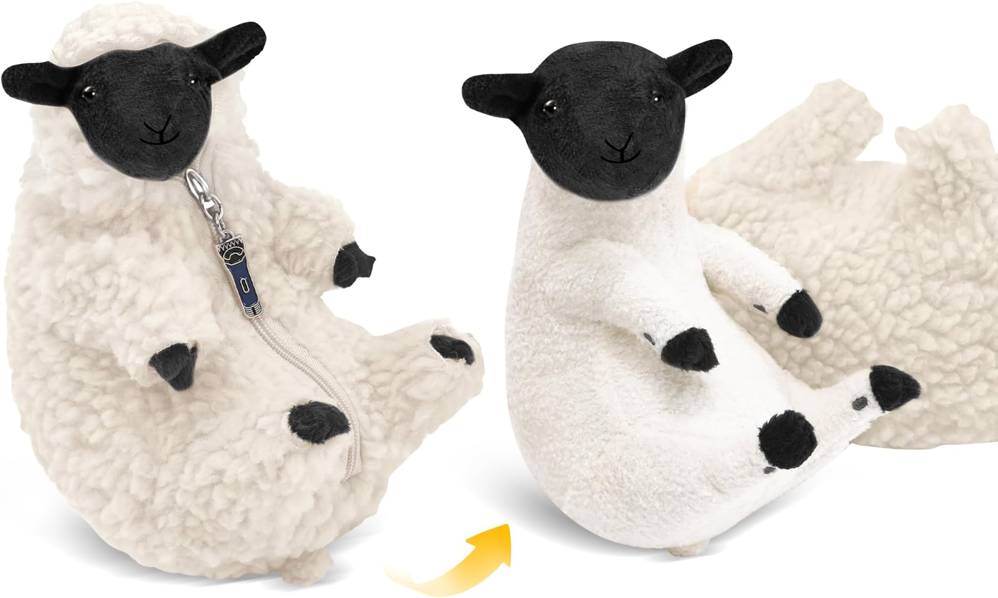 AGRIMONY Cute Shaved Sheep Stuffed Animals,Small Plushies Kawaii Lamb Plush Toys, Easter Valentines Mothers Day Birthday Christmas Funny Gifts Sheep Decor for Kids Girls Boys Teens Women