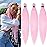 Pastel Light Pink Braiding Hair Pre Stretched Knotless Prestretched Braiding Hair Extensions for Twist Braiding Crochet Hair Pink 3 Packs 26 Inch Yaki by UPruyo (3 PastelPink)