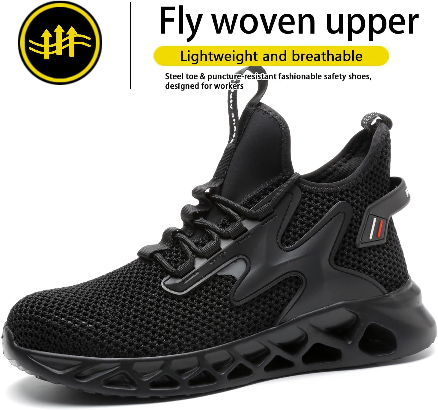 Steel Toe Work Sneakers for Men Women Lightweight Comfortable Industrial & Construction Work Safety Shoes