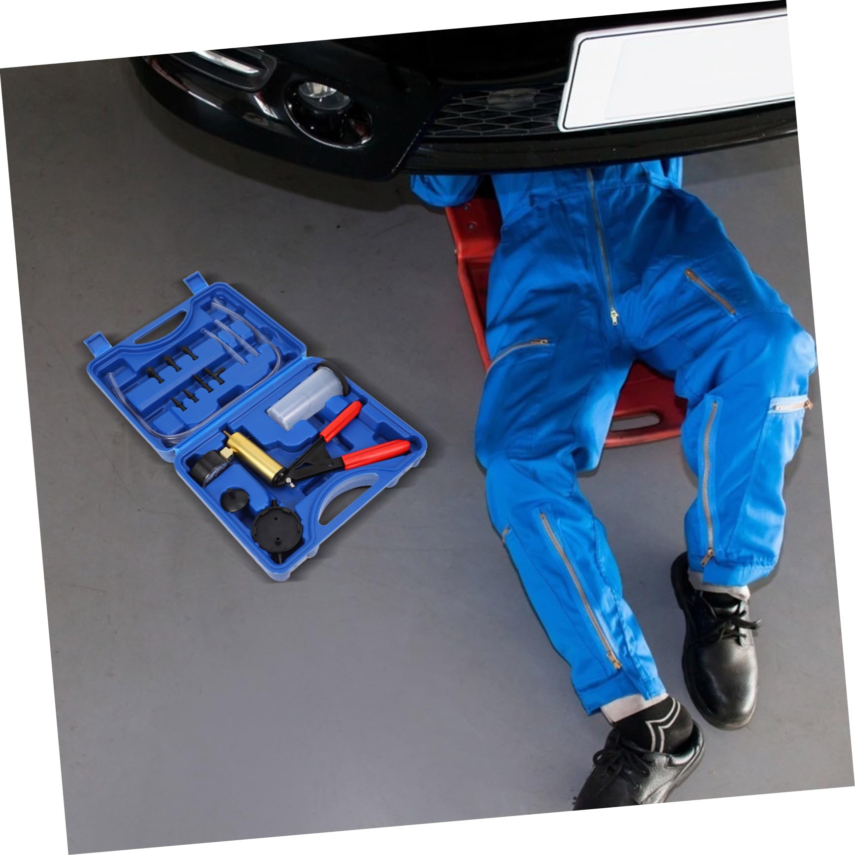VALICLUD Herramienta para Coche Bomba de Vacío Manual Adaptador de Purga de Frenos para Cambiar Aceite de Frenos Comprobador de Depósito