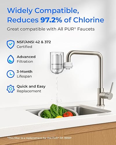 Miniatura 2 de Waterdrop Filtro de agua certificado NSF RF3375, repuesto para Pur PUR PLUS RF3375 (RF33752V2) Filtro de agua para grifo (paquete de 3), Modelo
