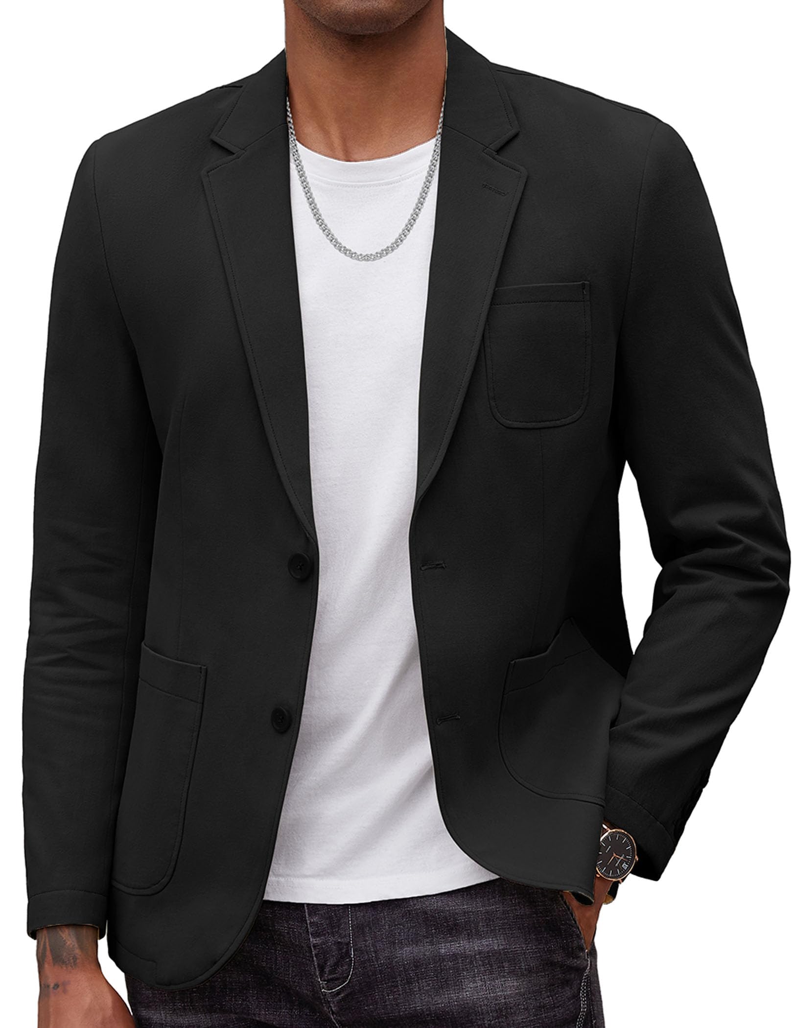 COOFANDY Giacca da uomo Smart Wash Blazer Regular Fit Cotone Sport Cappotto Casual Giacca